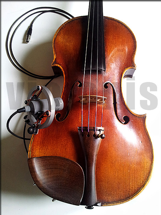 Micro SCHOEPS MK 22 sur Violon italien de 1714 de Francesco GOBETTI